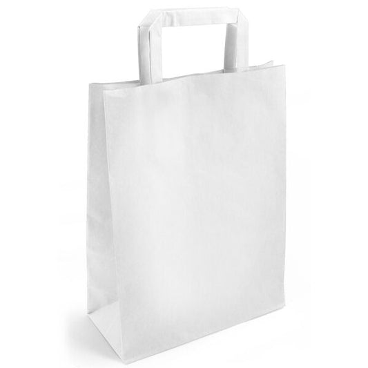 Budget kraft Carrier Bag White