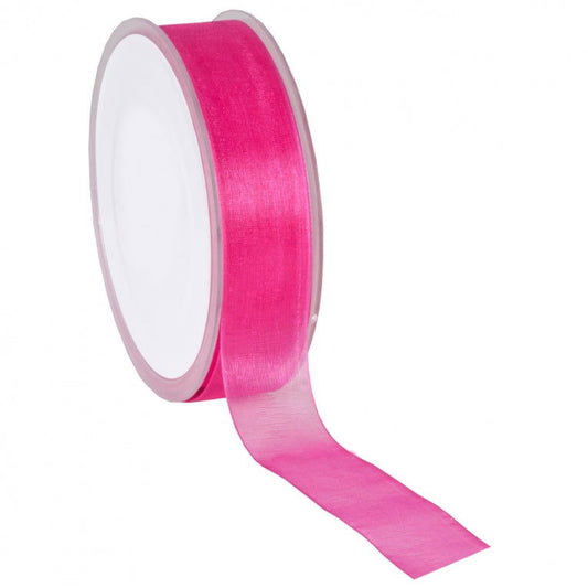 Fuchsia Organza lint - Kadopapier.net