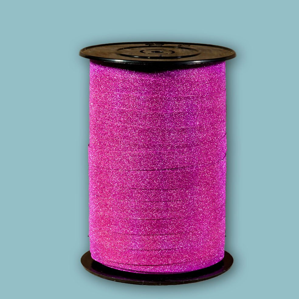 Glitter Krullint Lido Fuchsia - Kadopapier.net