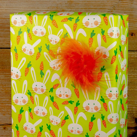 Inpakpapier Bunny Lime - Kadopapier.net