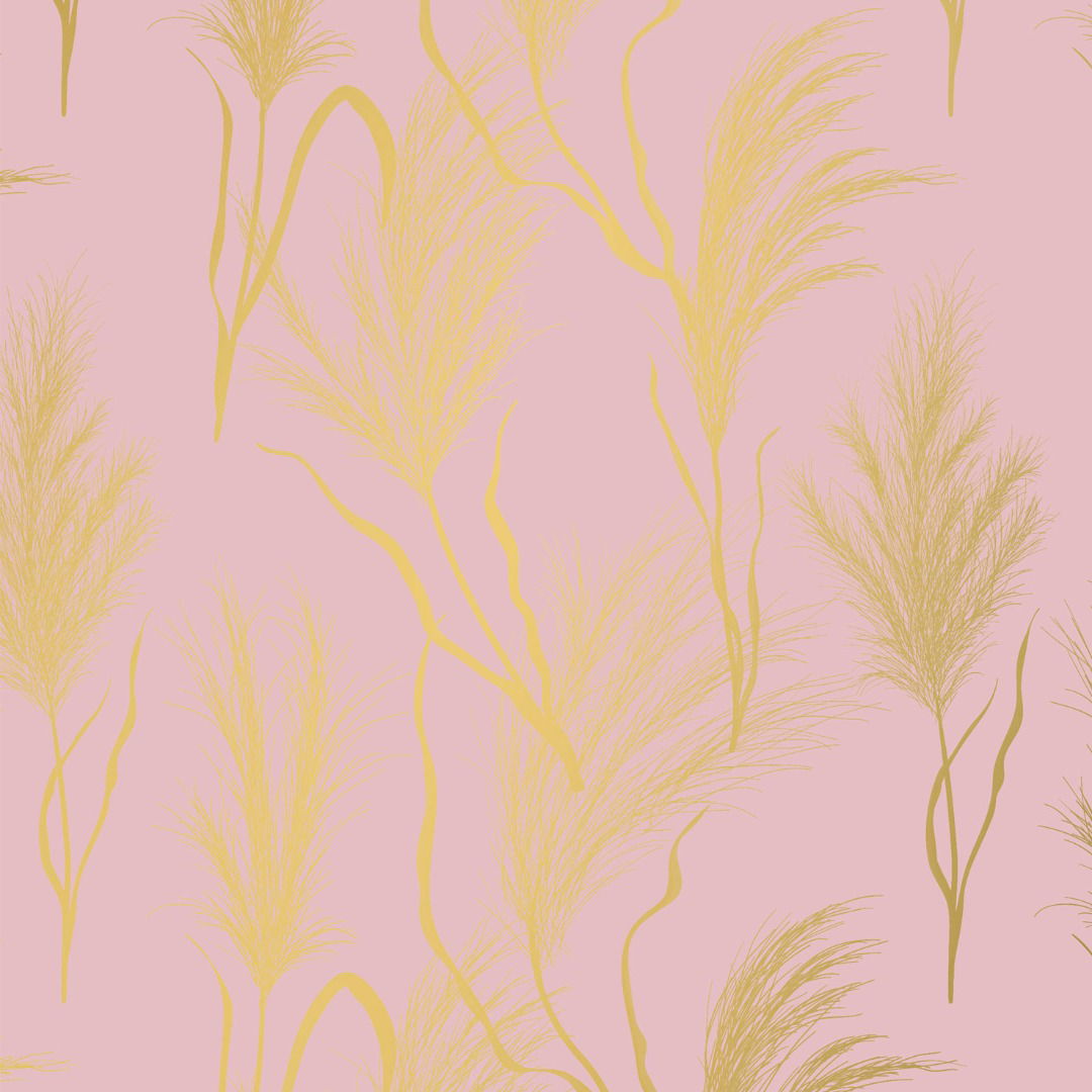 Inpakpapier Grass Pink - Kadopapier.net