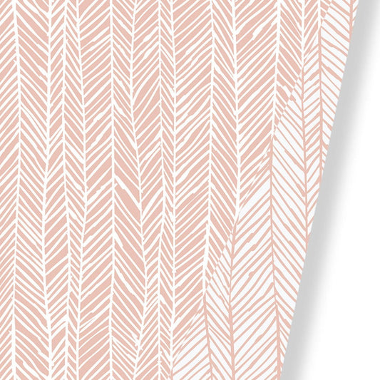 Inpakpapier Herringbone Zalm - Kadopapier.net