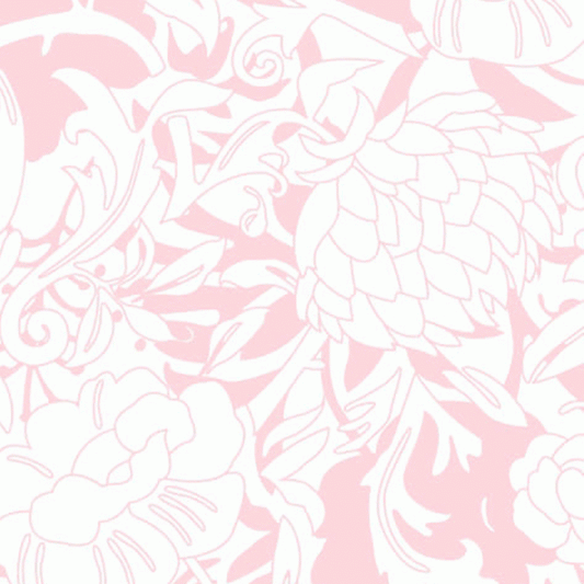 Inpakpapier met grote bloemen- Roze - Kadopapier.net