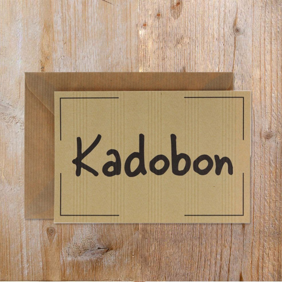 Kadobon Kraft rechthoek - Kadopapier.net