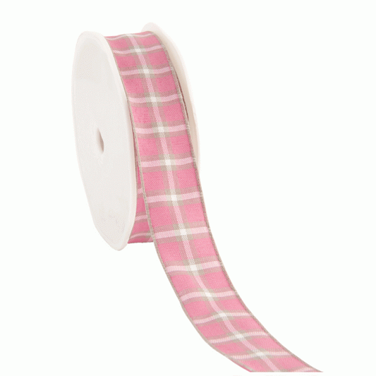 Kadolint Cotton Check Roze - Kadopapier.net