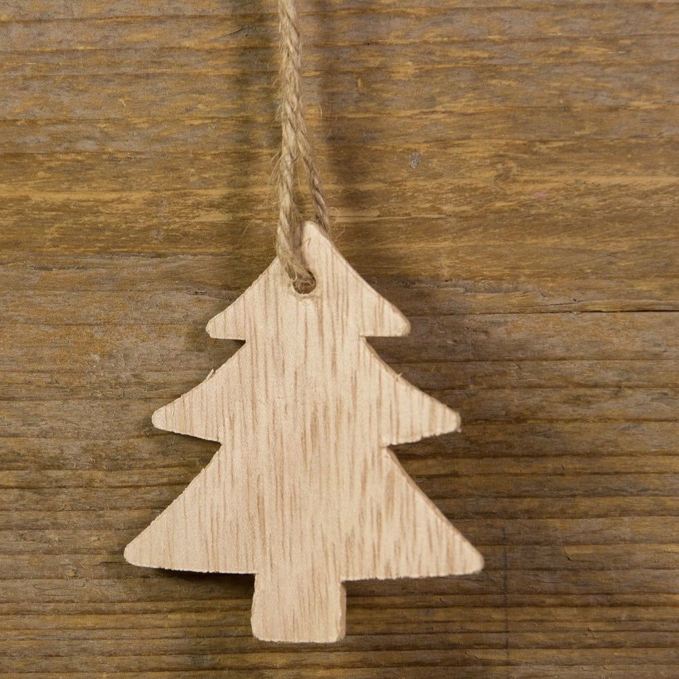 Kerst Cadeauhanger Naturel Kerstboom - Kadopapier.net