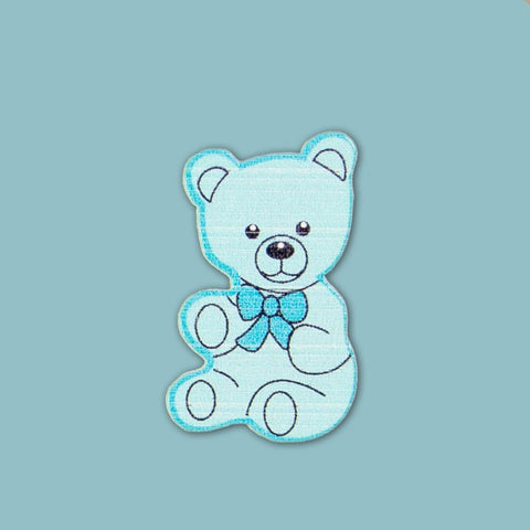 Plakdeco Teddybeer Blauw - Kadopapier.net