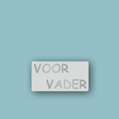 Rechthoek Zilver Voor Vader - Kadopapier.net