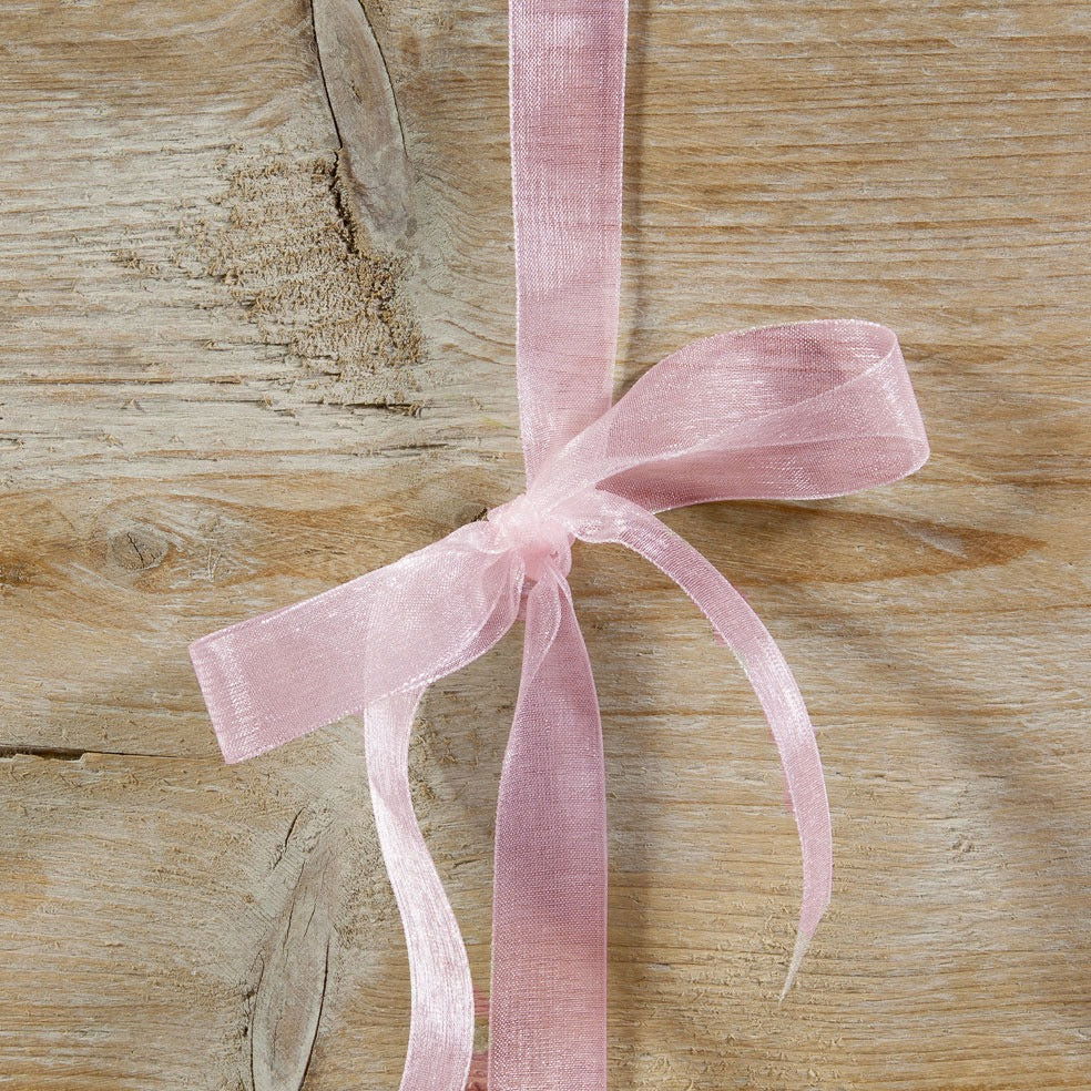 Roze Organza lint - Kadopapier.net