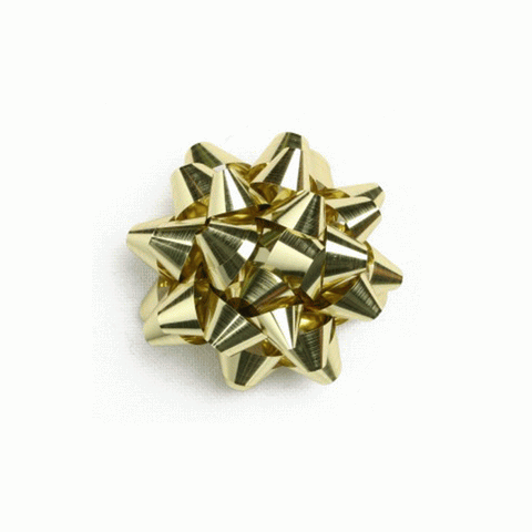 Starbow metallic Goud 30mm. - Kadopapier.net