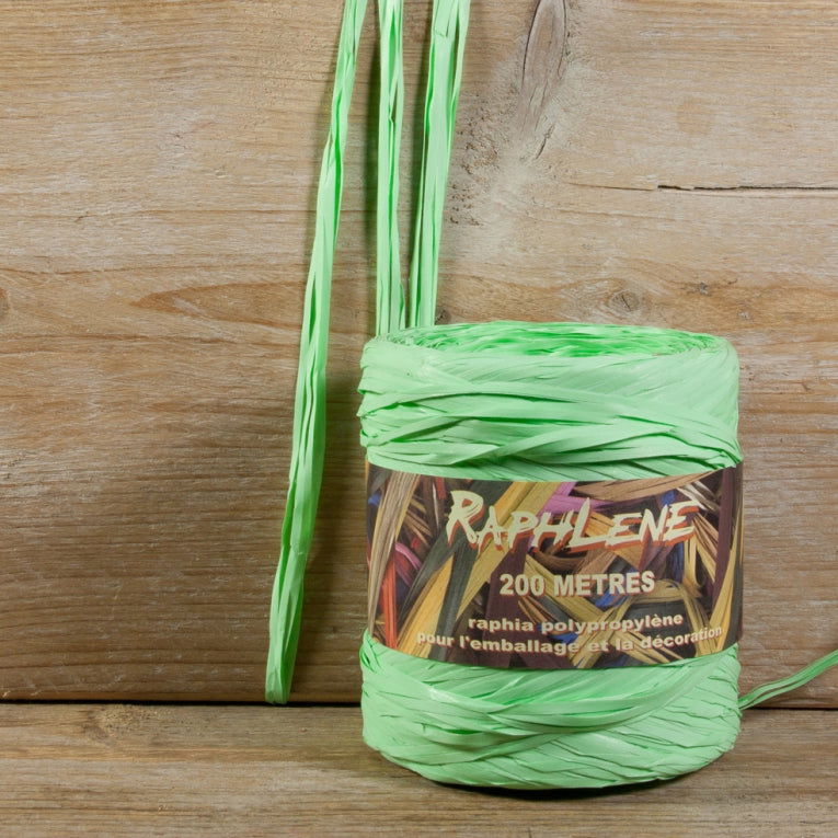 Synthetische raffia Mintgroen - Kadopapier.net