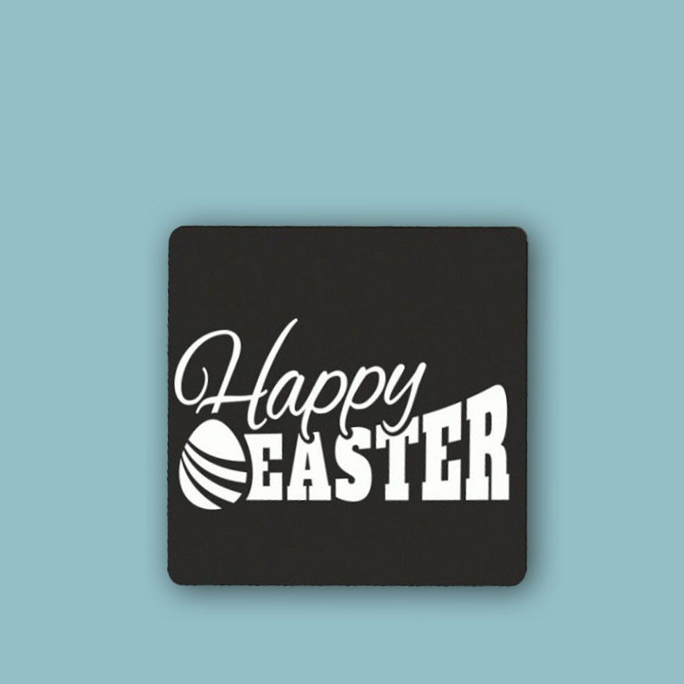 Wensetiket Happy Easter Zwart - Kadopapier.net